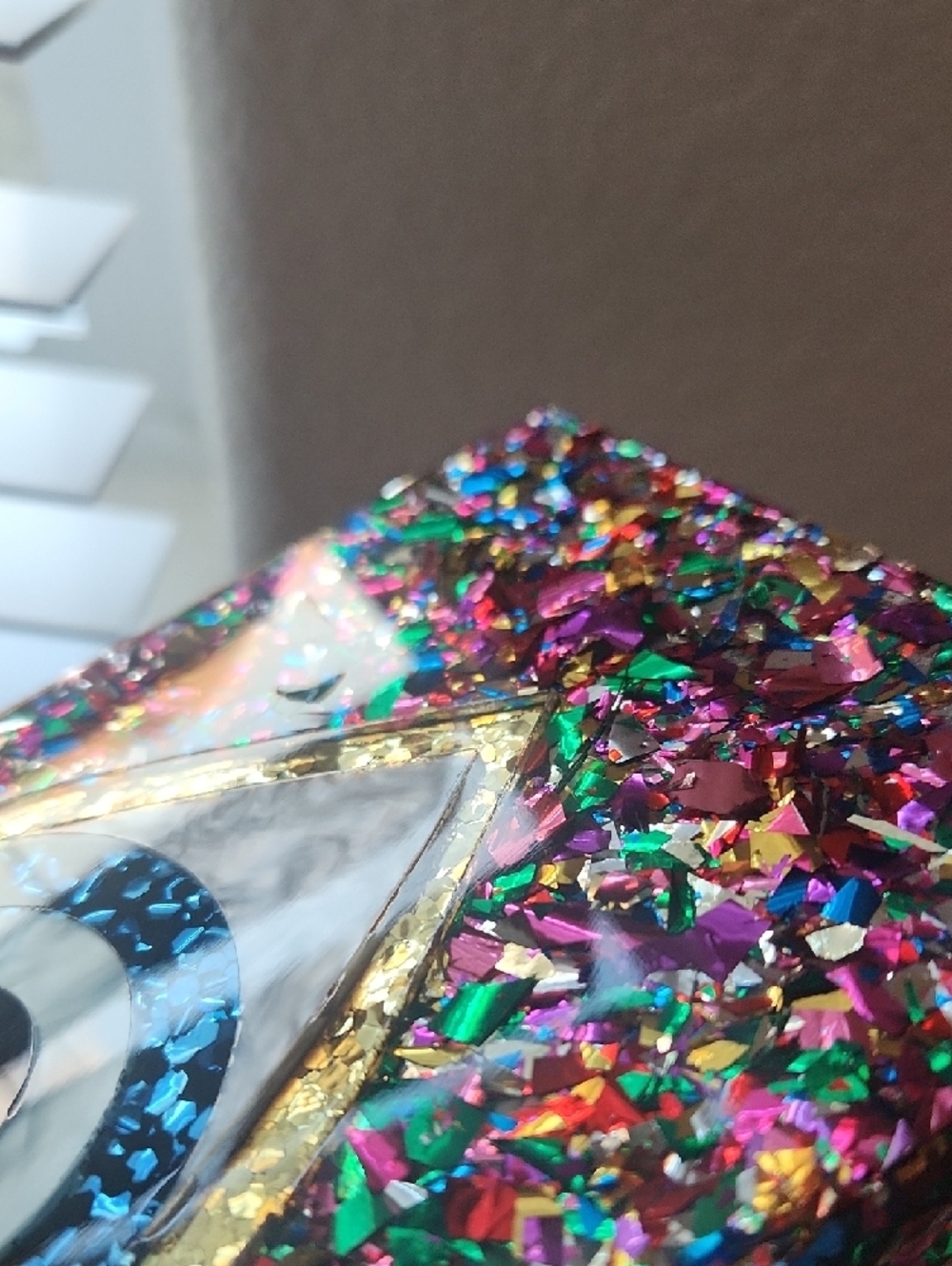 Evil Eye Multicolor Clutch + Silver Earrings - Picture 6 of 6